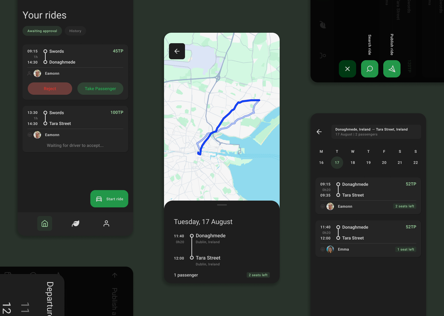 Presentation of app prototype with refined interface